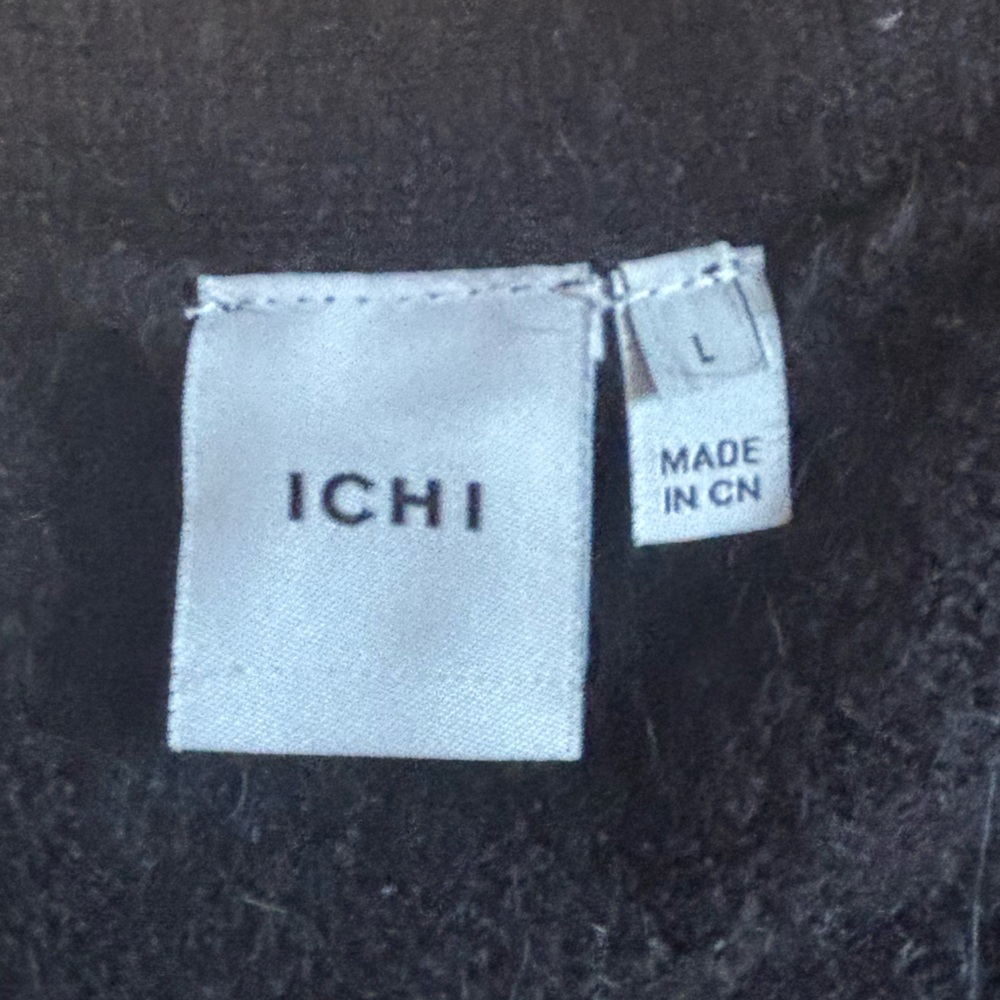 ICHI Relaxed Black V-Neck Button Cardigan Sweater - Picture 5 of 5